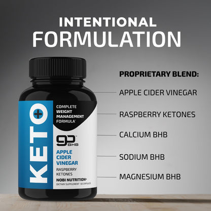 Keto Pills with Apple Cider Vinegar & GoBHB – 60 Capsules