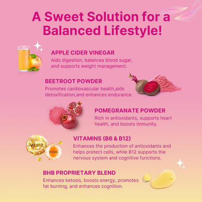 Keto ACV Gummies for Weight Loss – Sugar Free Apple Cider Vinegar with B12 (80 ct)