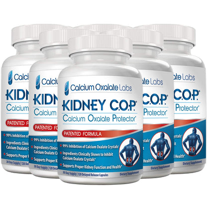 KIDNEY C.O.P. Calcium Oxalate Protector 120 Capsules — Kidney Stone Support (6 Pack)