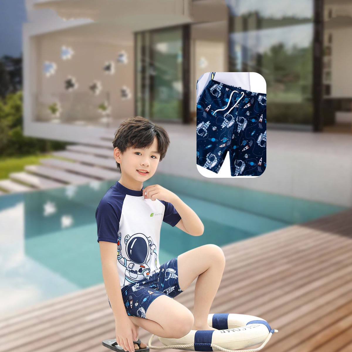 Kids UPF 50+ Holiday Swimwear