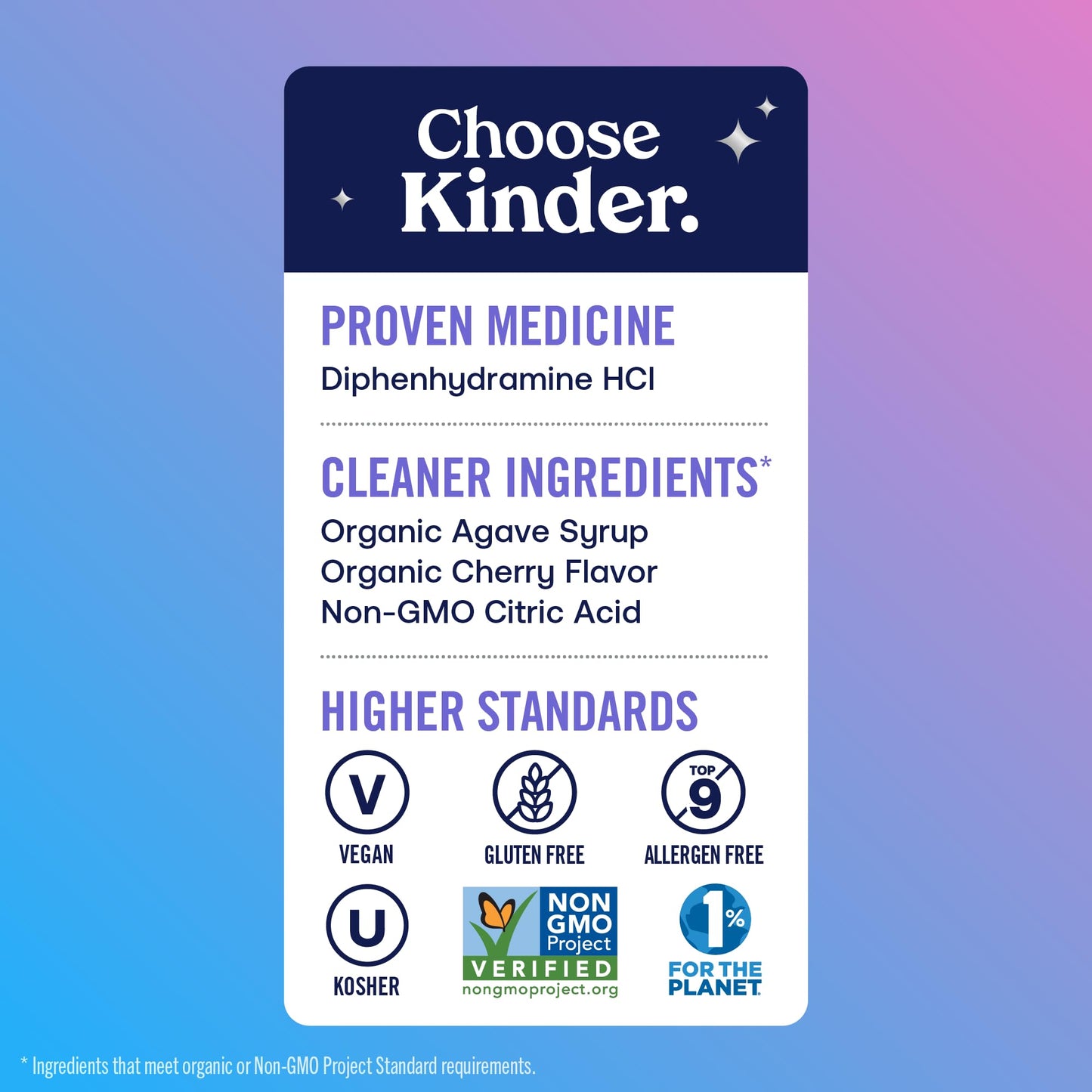 KinderMed Kids' Allergy Medicine with Diphenhydramine HCl – Organic Cherry Flavor, 4 oz (Ages 6-11)