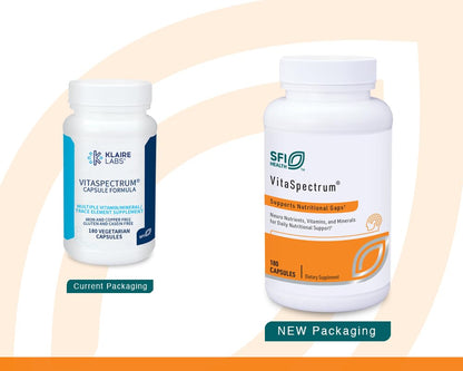 Klaire Labs SFI Health VitaSpectrum Kids Multivitamin Capsules - 28 Essential Nutrients, Gluten-Free (180ct)