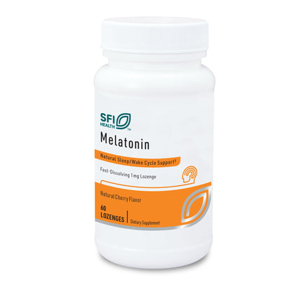 Klaire Labs SFI Health Melatonin Lozenge 1 mg – Fast-Dissolving, Cherry Flavor, 60 Tablets