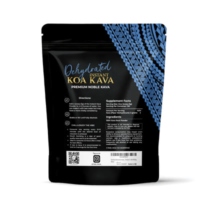 Koa Kava Dehydrated Instant Kava – 16 oz Green Fijian Noble Root Powder (1 lb)