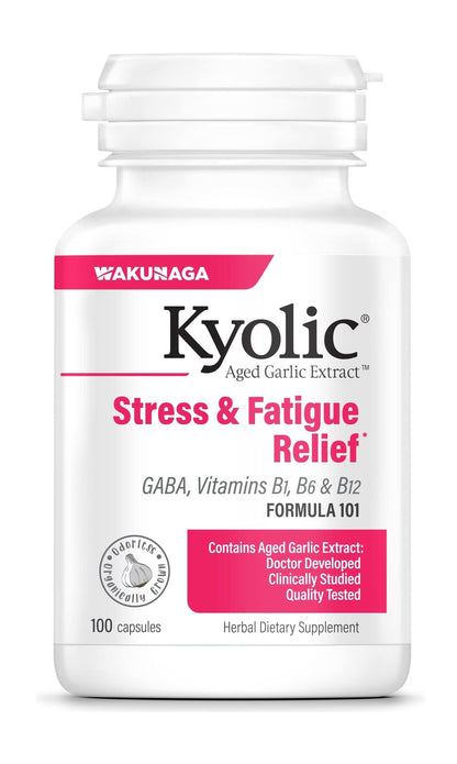 Kyolic Aged Garlic Extract Formula 101 – Stress & Fatigue Relief, 100 Capsules