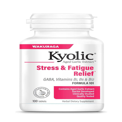 Kyolic Aged Garlic Extract Formula 101 – Stress & Fatigue Relief*, 100 Tablets