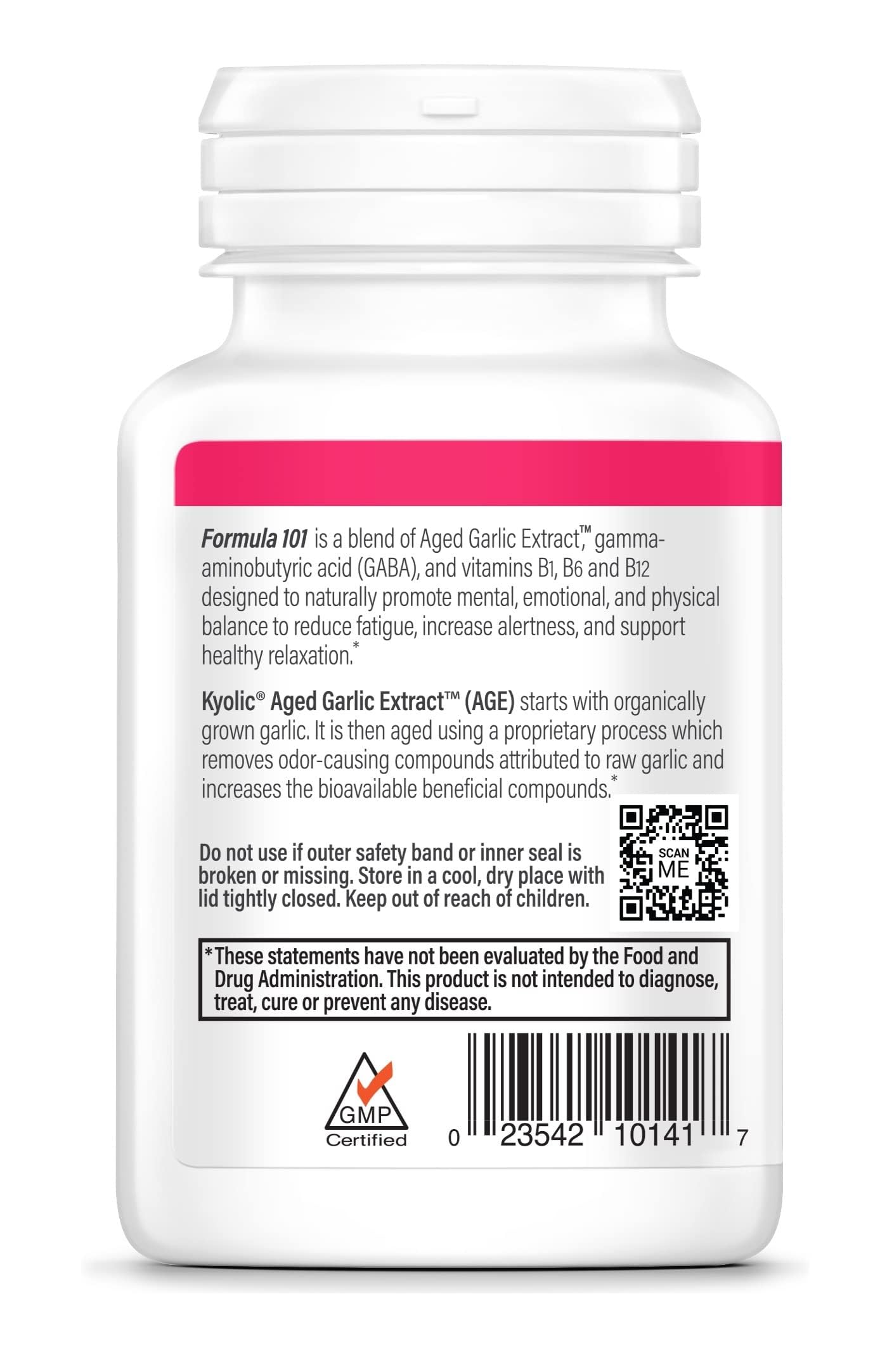 Kyolic Aged Garlic Extract Formula 101 – Stress & Fatigue Relief, 100 Capsules
