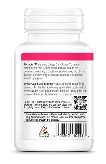 Kyolic Aged Garlic Extract Formula 101 – Stress & Fatigue Relief, 100 Capsules