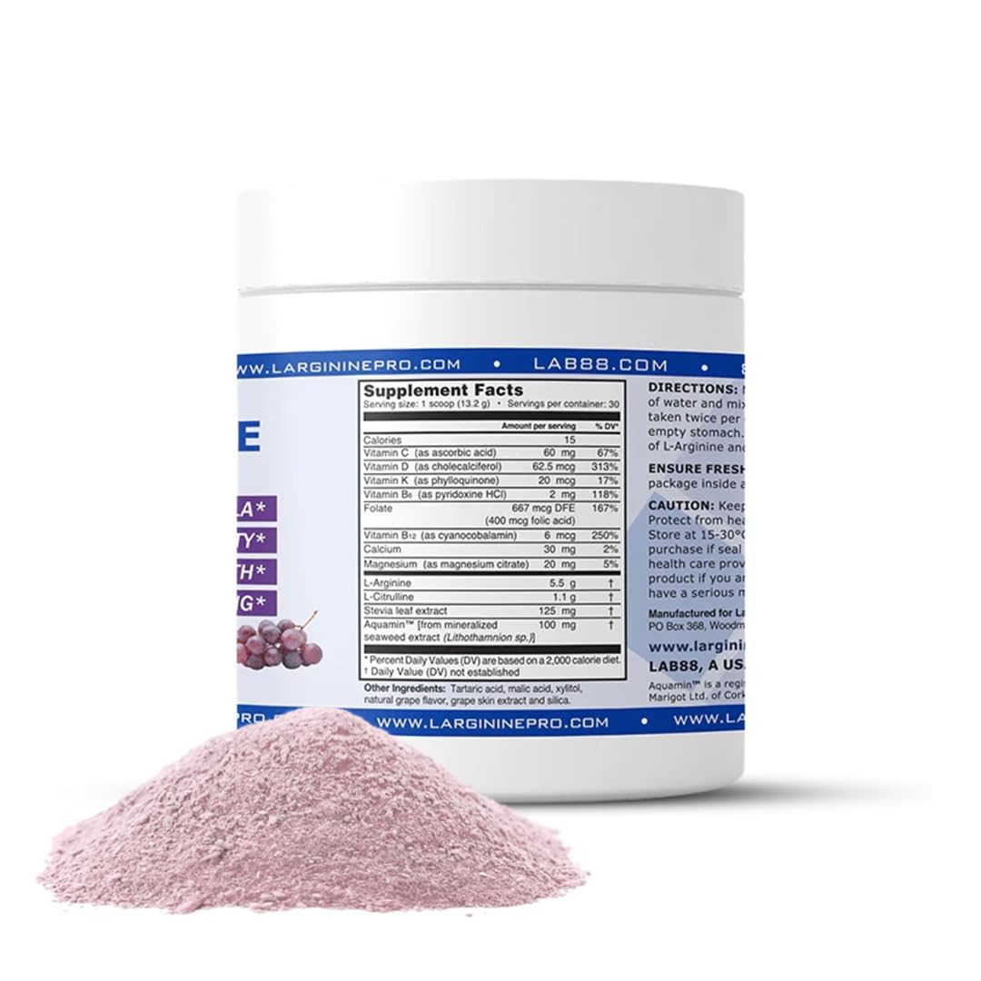 L-ARGININE PRO | 5,500mg L-Arginine + 1,100mg L-Citrulline Nitric Oxide Drink Mix