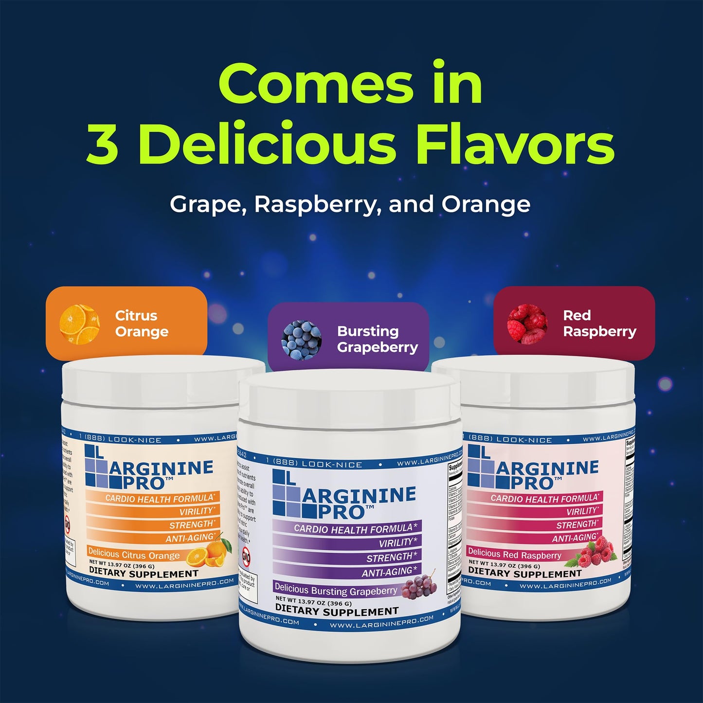 L-ARGININE PRO | 5,500mg L-Arginine + 1,100mg L-Citrulline Nitric Oxide Drink Mix