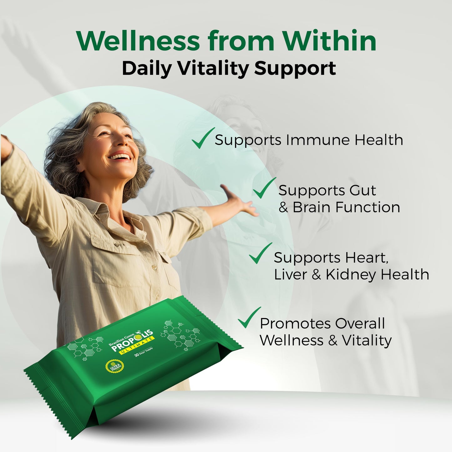LABO Nutrition Brazilian Green Propolis Ultimate – 28 mg Artepillin C, 20 mg Flavonoids, 60 Veg Caps (three-pack)