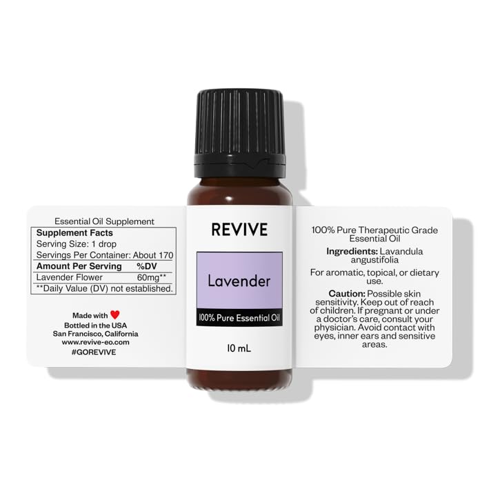 Lavender Essential Oil by Revive Essential Oils – 100% Pure Therapeutic Grade for Diffuser, Massage & Skincare
