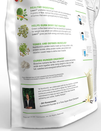 Lean1 Vanilla Meal Replacement Shake – 44 Servings (5 lb Bag)
