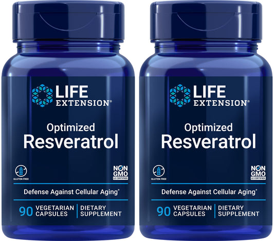 Life Extension Optimized Resveratrol – 90 Veg Caps (Pack of 2)
