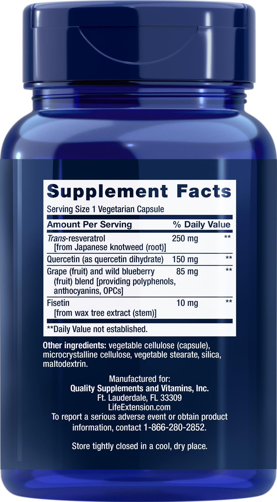 Life Extension Optimized Resveratrol – 90 كبسولة نباتية (عبوتان)