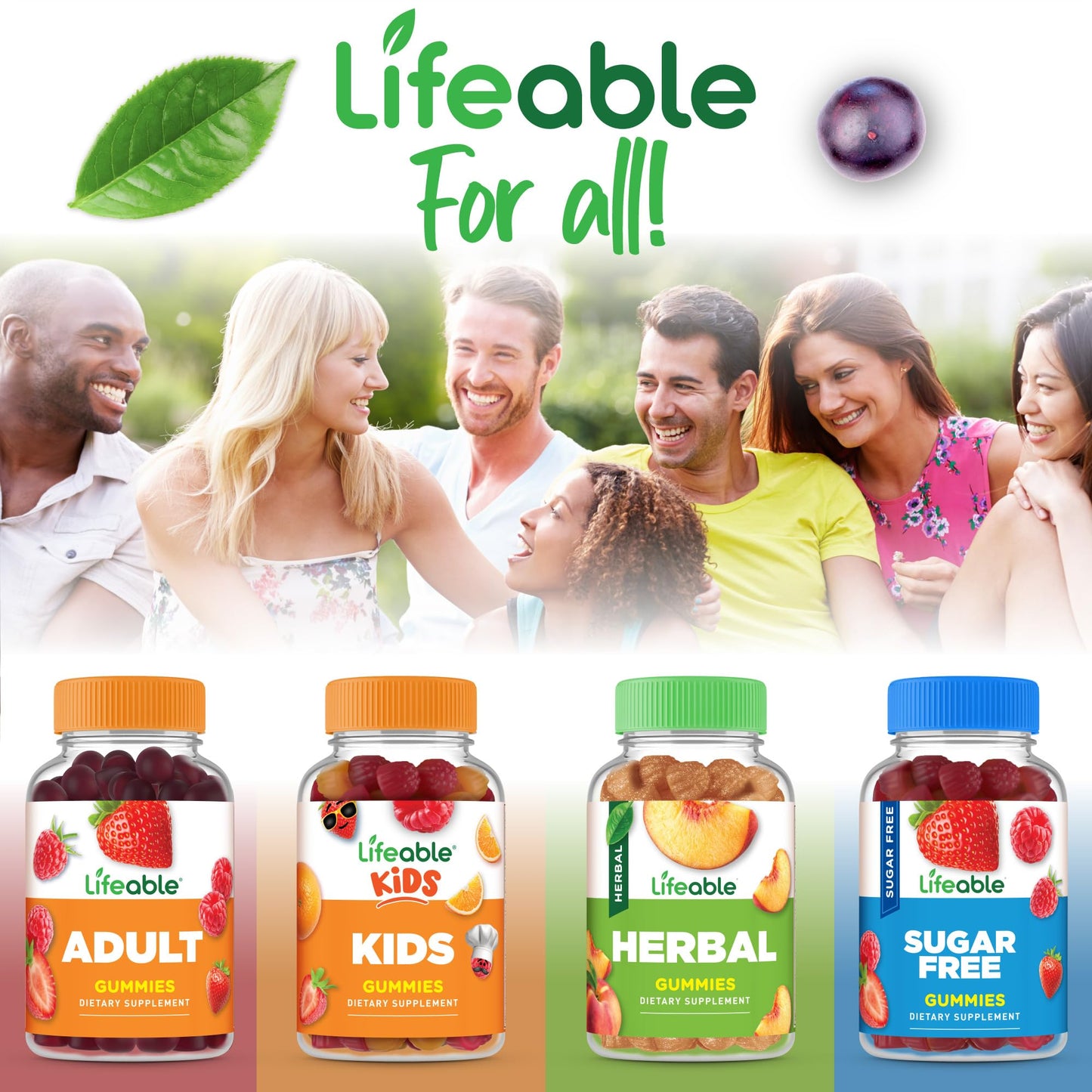 Lifeable Sugar Free Biotin Gummies 5000mcg | Hair, Skin & Nails | 90 Gummies