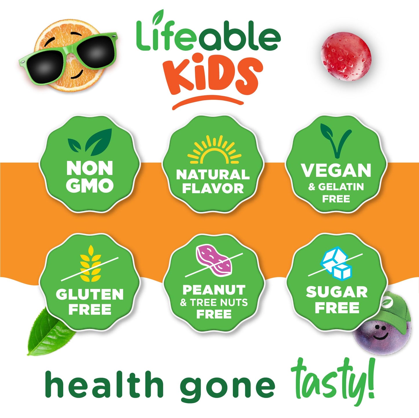Lifeable Sugar Free Elderberry Gummies for Kids – Immune Support, 60 Gummies
