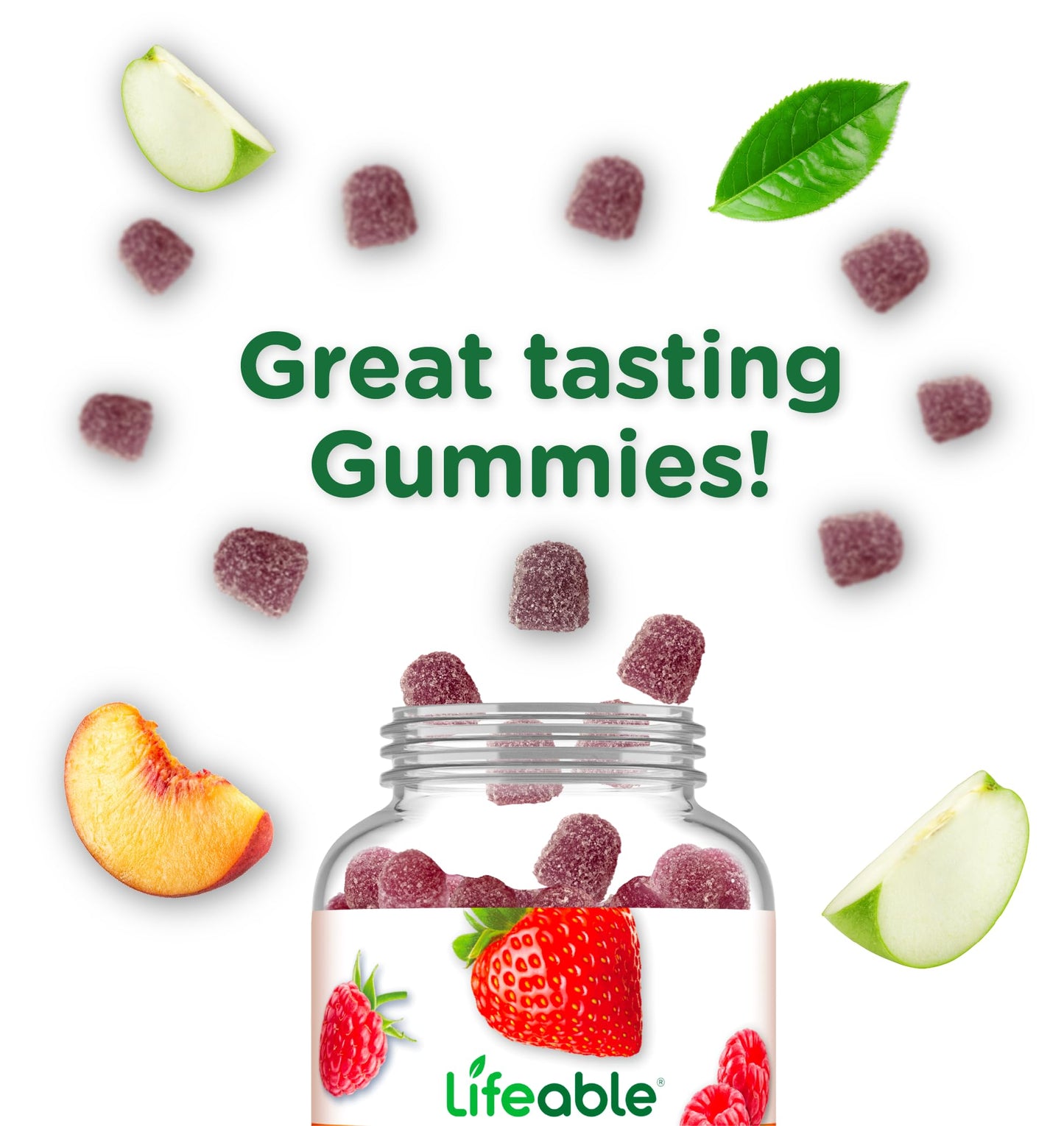 Lifeable Omega 3 for Kids Gummies | Vegan DHA Supplement | Plant-Based Flaxseed Oil | 60 Gummies