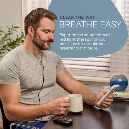 LifePro Respirelief Red Light Therapy Device for Nose & Ears – Portable Near-Infrared Sinus & Ear Relief