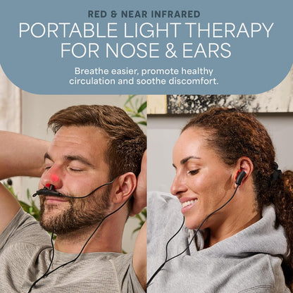LifePro Respirelief Red Light Therapy Device for Nose & Ears – Portable Near-Infrared Sinus & Ear Relief