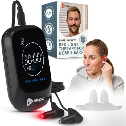 LifePro Respirelief Red Light Therapy Device for Nose & Ears – Portable Near-Infrared Sinus & Ear Relief