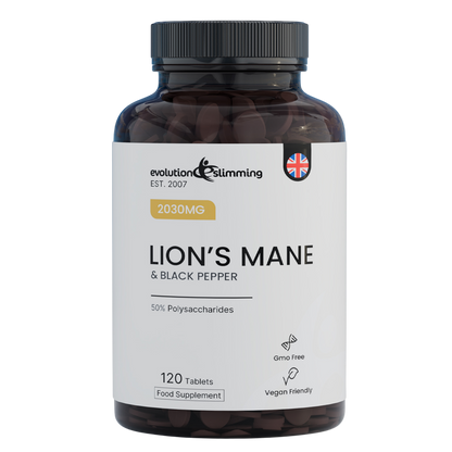Lion's Mane 2000mg Tablets | Black Pepper & Focus Support