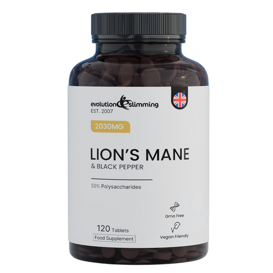 Lion's Mane 2000mg Tablets | Black Pepper & Focus Support