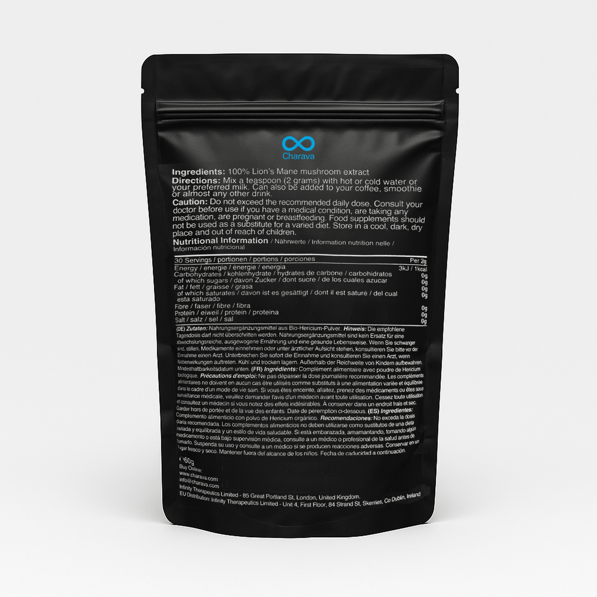 Lion's Mane Powder - 60 Grams - 30 Servings