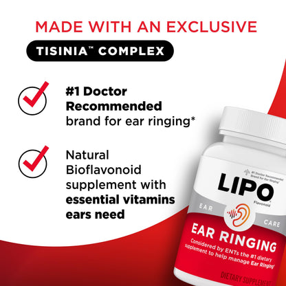 Lipo-Flavonoid Ear Ringing Support — Doctor-Recommended Lemon Bioflavonoid Complex | 500 Caplets