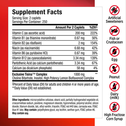 Lipo-Flavonoid Ear Ringing Support — Doctor-Recommended Lemon Bioflavonoid Complex | 500 Caplets