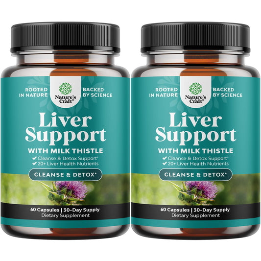 Natures Craft Liver Cleanse Detox & Repair 2 Pack — Milk Thistle Liver Support