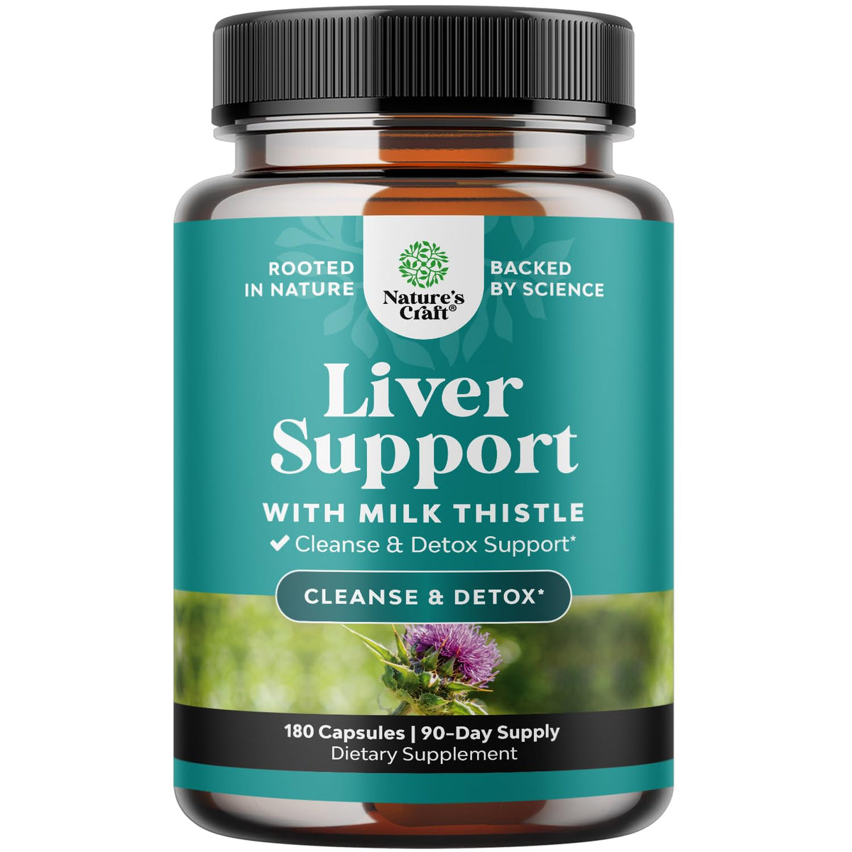 Natures Craft Liver Cleanse Detox & Repair 180 Capsules | Herbal Liver Support with Milk Thistle