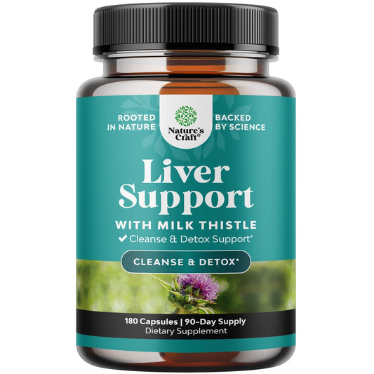 Natures Craft Liver Cleanse Detox & Repair 180 Capsules | Herbal Liver Support with Milk Thistle