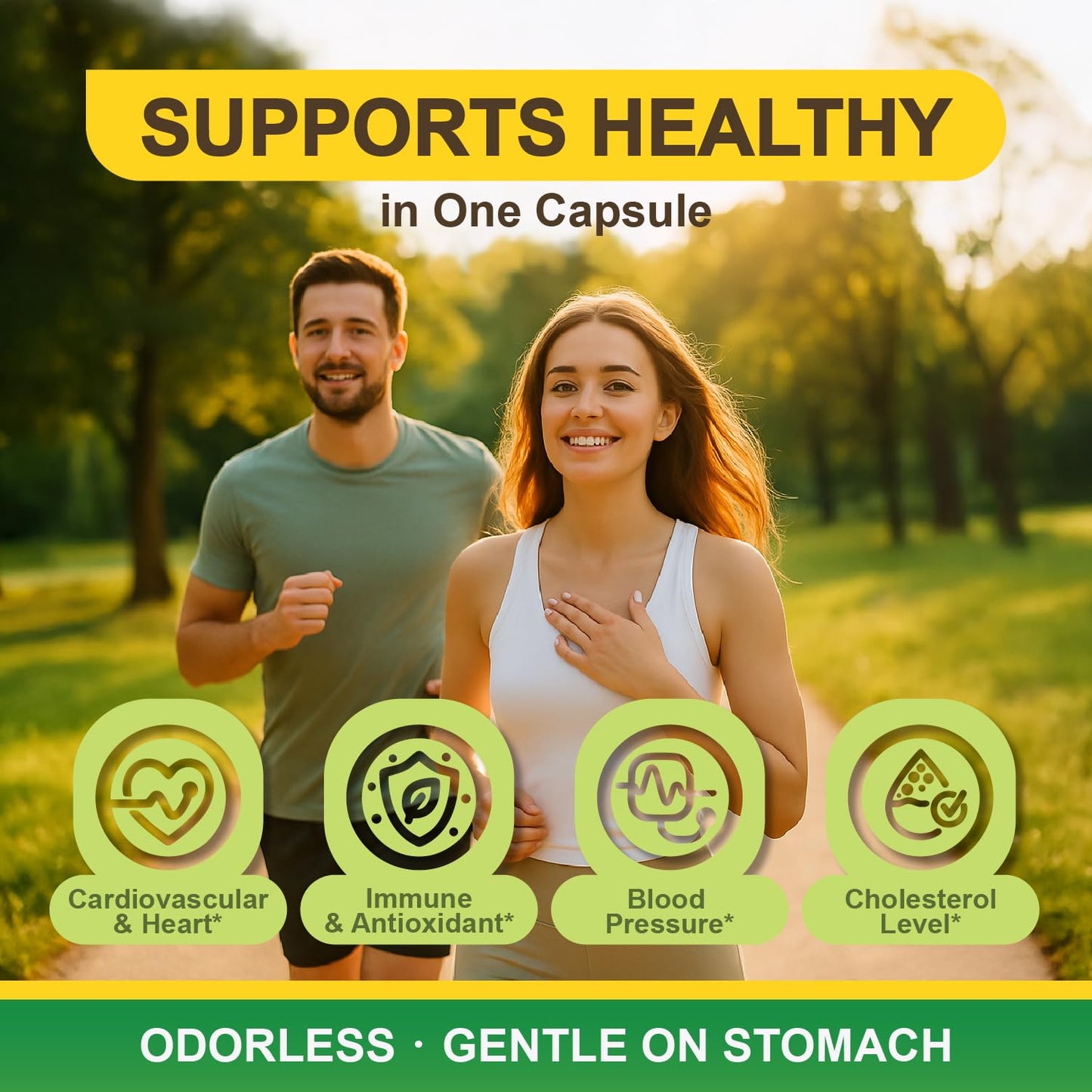 LOVITA Odorless Garlic Capsules – 5000mg Fresh Garlic, 1.25% Allicin