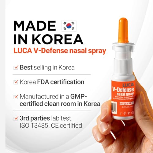 LUCA V-Defense Nasal Spray – Drug-Free Relief, Moisturizes Nasal Passages | 0.67 fl oz (200 Sprays)