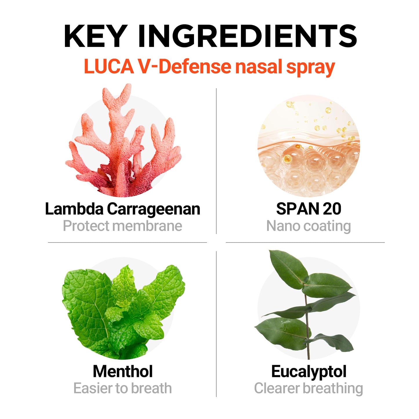 LUCA V-Defense Nasal Spray – Drug-Free Relief, Moisturizes Nasal Passages | 0.67 fl oz (200 Sprays)