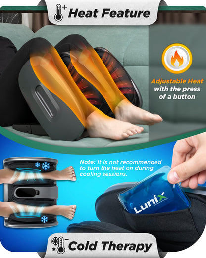 Lunix LX21 FSA Feet Massager with Remote – Shiatsu, Heat Therapy & Calf Massage