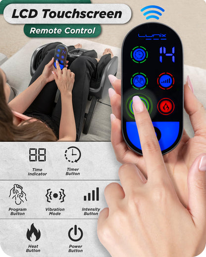 Lunix LX21 FSA Feet Massager with Remote – Shiatsu, Heat Therapy & Calf Massage