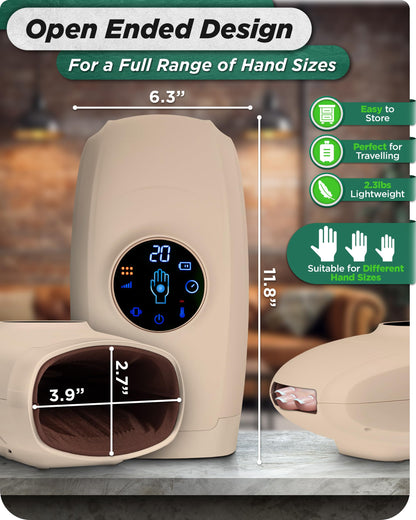 Lunix LX7 Hand Massager – LCD Touchscreen, Heated Air, Cordless