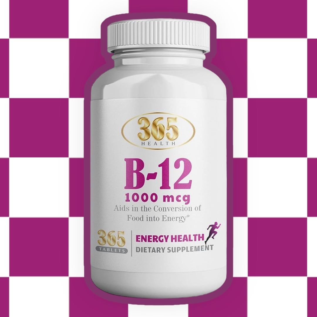 365 Health by HEALTHLIFE Vitamin B12 1000mcg Tablets - Energy Metabolism Support
