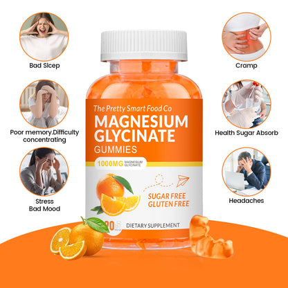 Magnesium Glycinate Gummies 1000mg - 90 Ct Orange | Relaxation & Sleep Support