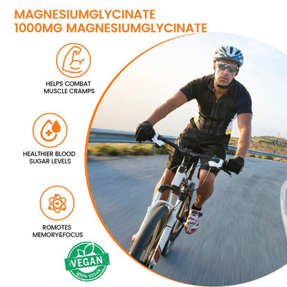 Magnesium Glycinate Gummies 1000mg - 90 Ct Orange | Relaxation & Sleep Support