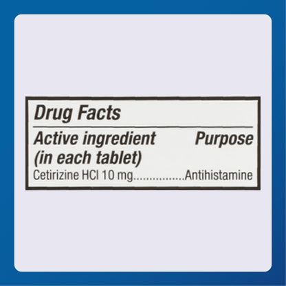 MAJOR Cetirizine Hydrochloride Tablets - 24-Hour Allergy Relief, 10 mg, 3-Pack (100 Count Each)