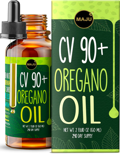 MAJU Oregano Oil Drops – 90%+ Carvacrol | 2 fl oz | Immune & Seasonal Support