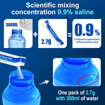 MAOEVER Neti Pot Salt Packets – 100 Individually Wrapped Saline Packets for Nasal Irrigation