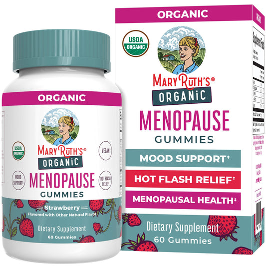 MaryRuth Organics Organic Menopause Gummies – Mood Support, Hot Flash Relief, 30 Servings