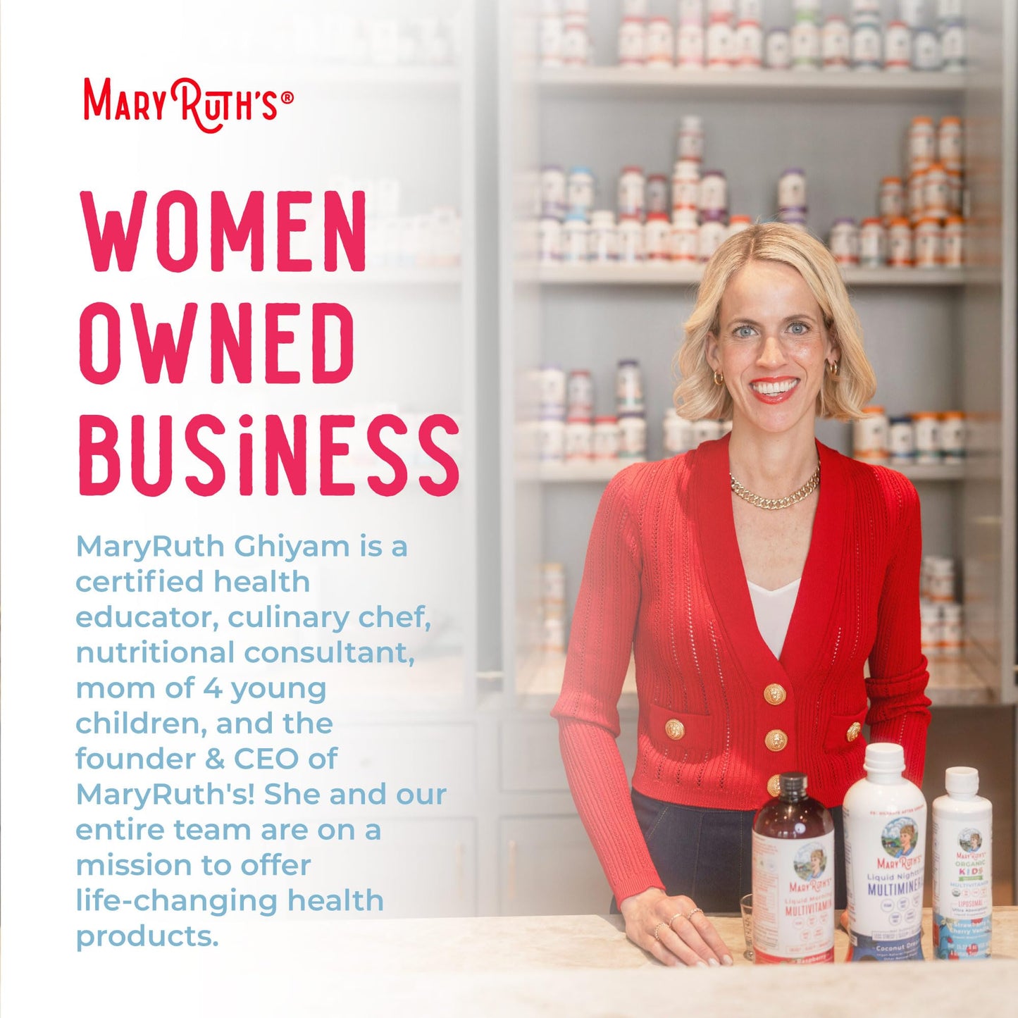 MaryRuth Organics USDA Organic 40+ Women's Probiotic Drops | Digestive Health & Stress Support