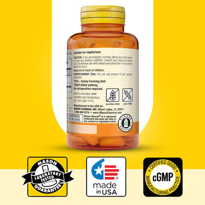 Mason Natural Probiotic with Prebiotic – 40 Day Supply | Gut Health & Digestion