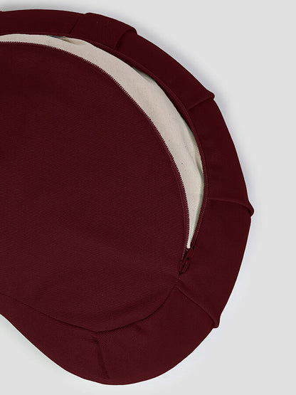 Yoga Studio GOTS Organic Cotton Crescent Lotus Zafu Buckwheat Cushion