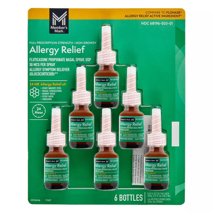 Members Mark Fluticasone Propionate Nasal Spray (6 pk, 0.54 fl oz)